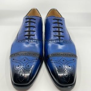 Blue Oxford dress shoe